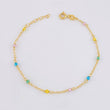 Pulso Modulable Aro Seguido Chispas Arcoiris 1.05g / 6 1/2 in - 5 3/4 in / 1.3mm Oro Amarillo 18K