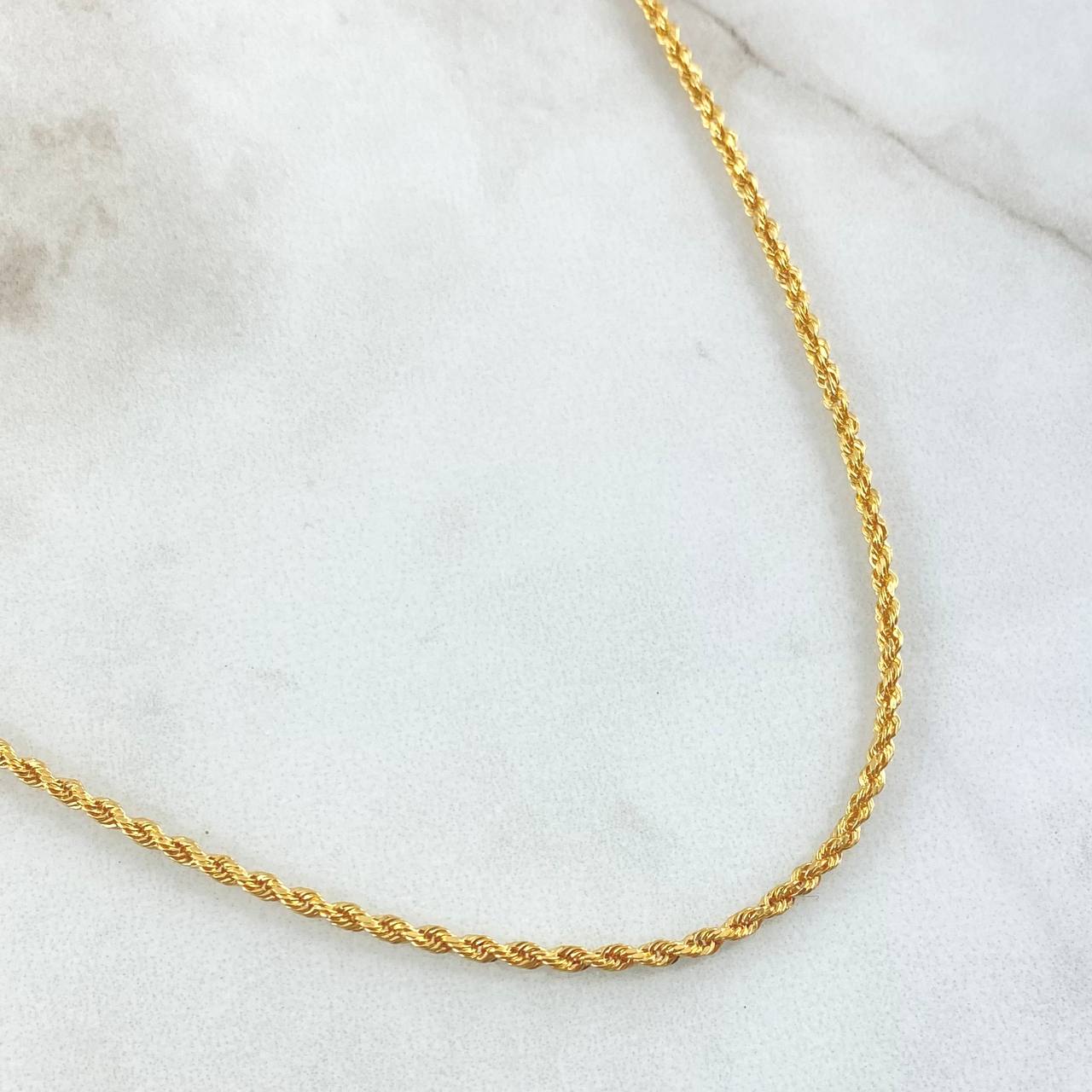 Rope Chain 1.55gr / 23.6in / 18K Gold +3$