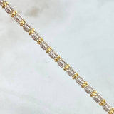 Cadena Ice 22.3gr / 60cm / Dos Oros Amarillo Blanco +4 18K