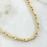 Click Screw Tribal Chain 18.85gr / 23.6in / Two Tone Yellow White 18K +4$