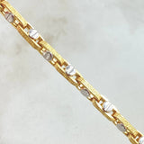 Click Screw Tribal Chain 18.85gr / 23.6in / Two Tone Yellow White 18K +4$