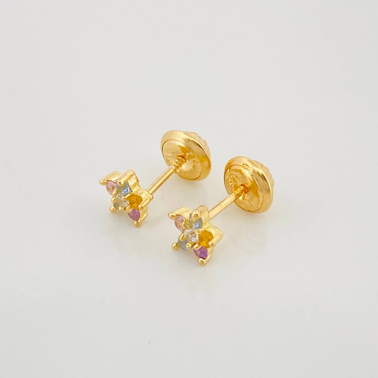 Topos Flor 0.85 g / in / 3.5 mm Oro Amarillo 18K
