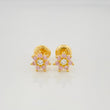 Stud Earrings Flower 0.95 g / in / 4 mm Yellow Gold 18K