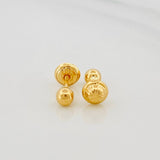 Plain Bead Stud Earrings 0.6g / in / 5mm 18K Yellow Gold