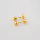 Plain Bead Stud Earrings 0.6g / in / 5mm 18K Yellow Gold