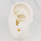 Plain Bead Stud Earrings 0.6g / in / 5mm 18K Yellow Gold