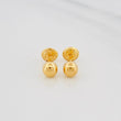 Plain Bead Stud Earrings 0.65 g / in / 5 mm Yellow Gold 18K