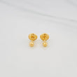 Diamond Cut Bead Stud Earrings 0.45 g / in / 3 mm 18K Yellow Gold