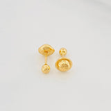 Diamond Cut Bead Stud Earrings 0.45 g / in / 3 mm 18K Yellow Gold