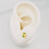 Topos Trebol Cuatro Hojas 1.05 g / in / 5 mm Oro Amarillo 18K