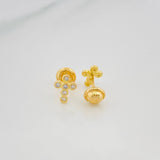 Topos Cruz 0.95 g / in / 4.3 mm Oro Amarillo 18K
