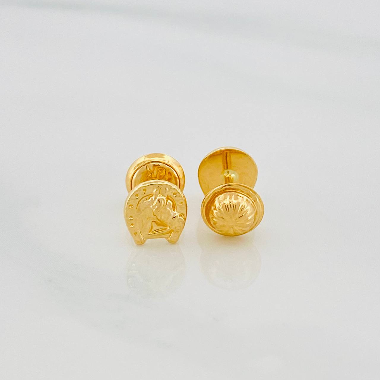 Topos Herradura Caballo 0.6 g / in / 4 mm Oro Amarillo 18K