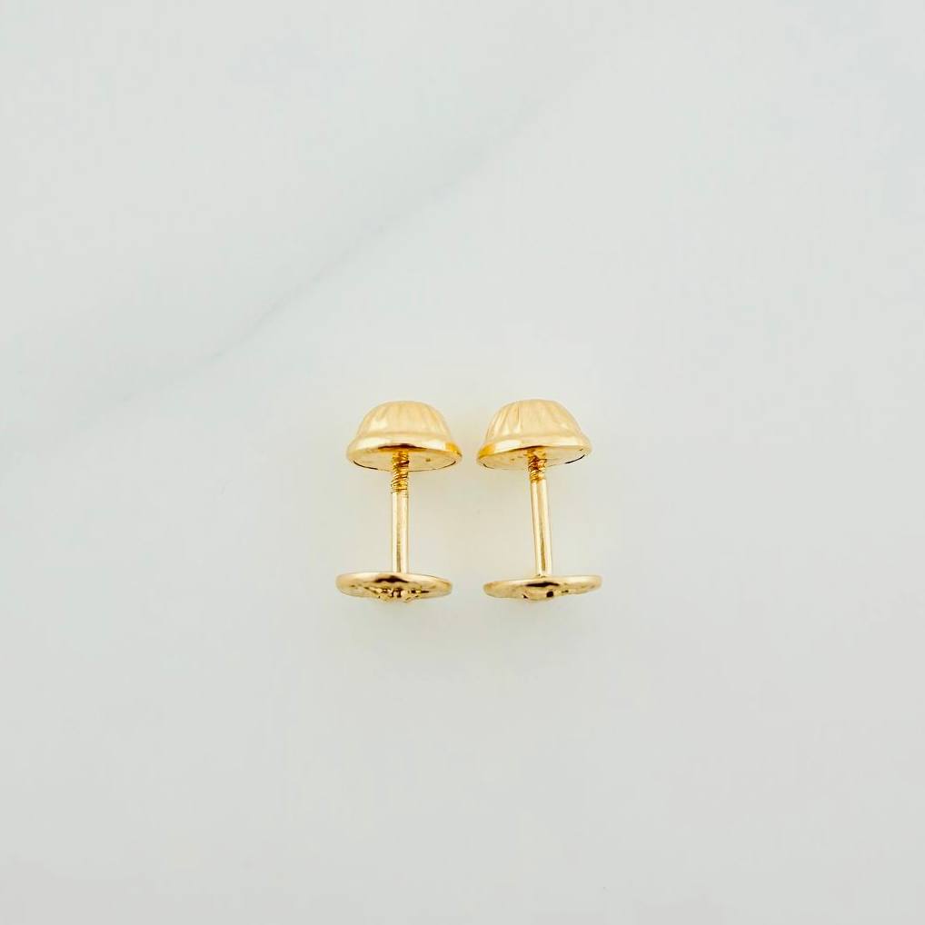 Stud Earrings San Miguel Arcangel 0.75 g / in / 7 mm Yellow Gold 18K