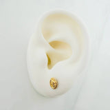 Stud Earrings San Miguel Arcangel 0.75 g / in / 7 mm Yellow Gold 18K