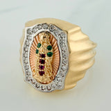 Anillo Virgen Guadalupe 5.85gr / T6 1/2 / Tres Oros 18K %