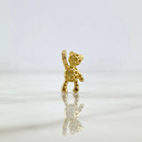 Pendant Bear 2.15gr / 1.8cm / White Zircons Yellow Gold