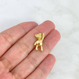 Pendant Bear 2.15gr / 1.8cm / White Zircons Yellow Gold