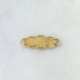 Charm Cloud Cross 0.6gr / 2.2cm / Yellow Gold Dotted Edges
