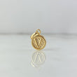 Dije Letra V 0.35gr / 1.5cm / Circulo Texturizado Oro Amarillo