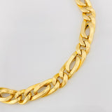 Pulso Tipo Figaro 10.85g / 8 1/4 in / 7.34mm Oro Amarillo 18K