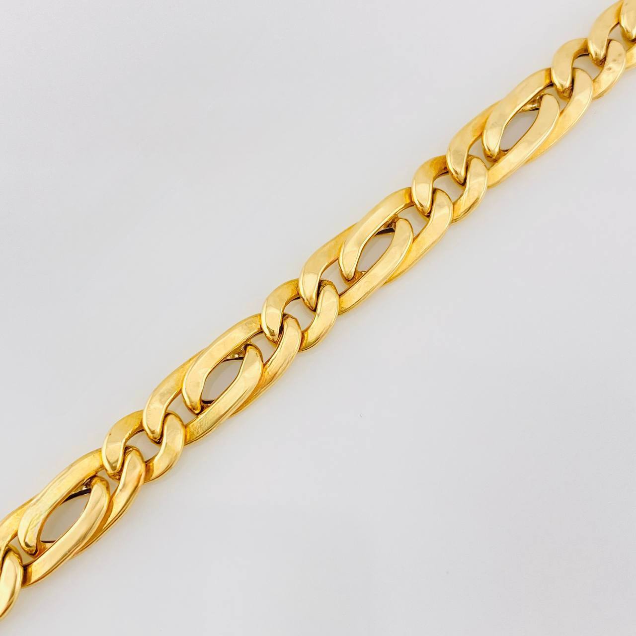 Pulso Tipo Figaro 10.85g / 8 1/4 in / 7.34mm Oro Amarillo 18K