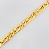 Pulso Tipo Figaro 10.85g / 8 1/4 in / 7.34mm Oro Amarillo 18K