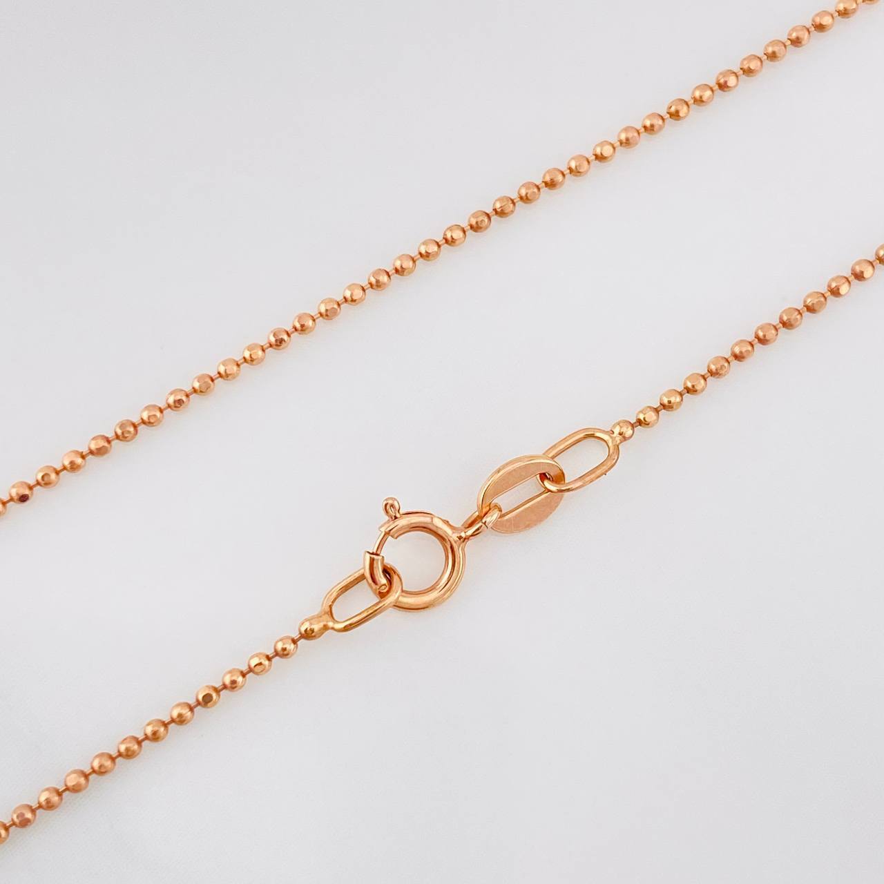 Cadena Militar 2.4g / 24 in / 1mm Oro Rosa 18K