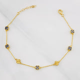 Pulso Aro Seguido Trebol 3.15g / 8 1/4 in / 1.12mm Oro Amarillo 18K
