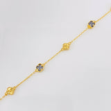 Pulso Aro Seguido Trebol 3.15g / 8 1/4 in / 1.12mm Oro Amarillo 18K