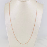 Cadena Aro Seguido 1g / 20 in / 1.25mm Oro Rosa 18K