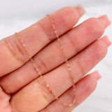 Cadena Aro Seguido 1g / 20 in / 1.25mm Oro Rosa 18K
