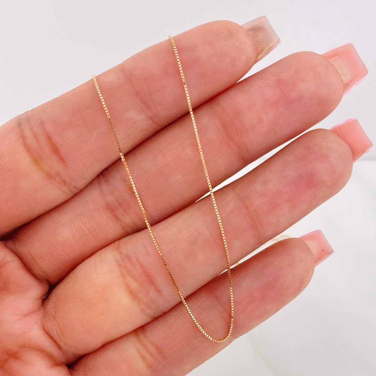 Cadena Veneciana 1.15g / 18 in / 0.57mm Oro Rosa 18K