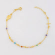 Bracelet Adjustable Denario Miraculous Virgin 2g / 7 in - 6 1/4 in / 2.6mm Yellow Gold 18K