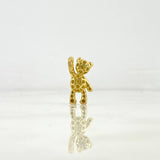 Pendant Bear 2.15gr / 1.8cm / Green Zirconia Yellow Gold