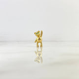 Pendant Bear 2.15gr / 1.8cm / Green Zirconia Yellow Gold