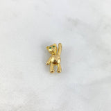 Pendant Bear 2.15gr / 1.8cm / Green Zirconia Yellow Gold