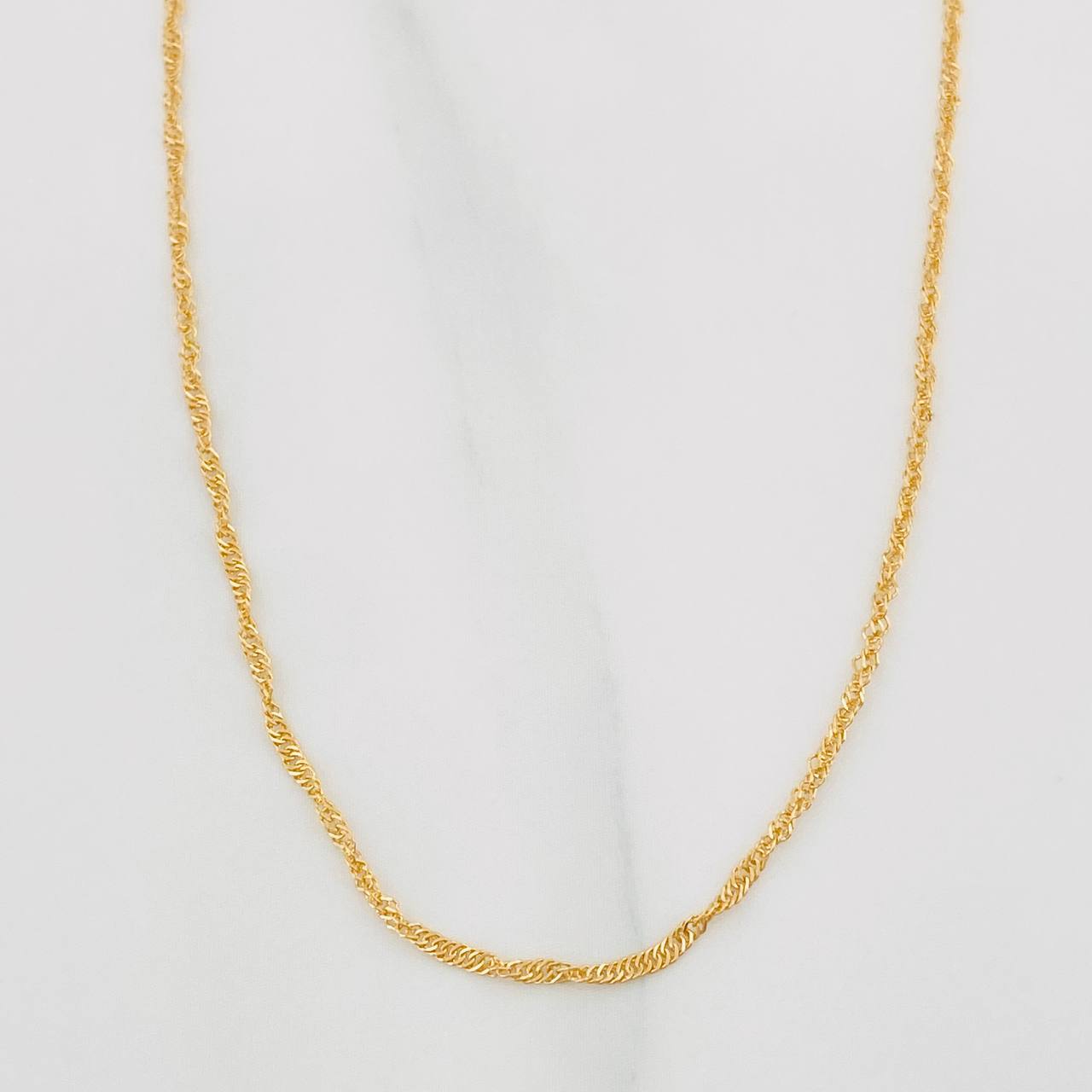 Singapore Chain 1.75 g / 19 3/4 in / 1.1 mm Yellow Gold 18K