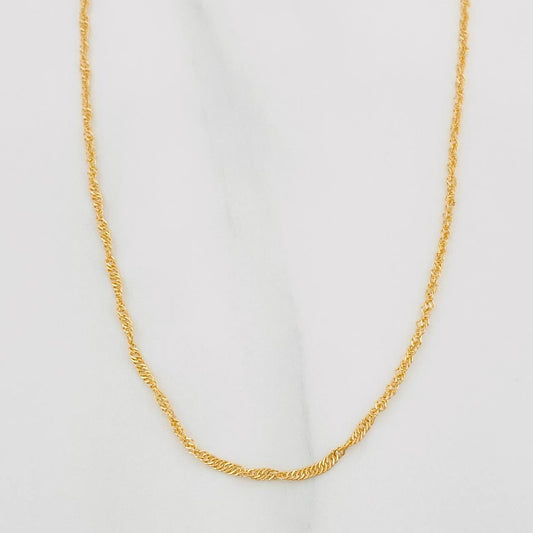 Cadena Singapur 1.45 g / 15 3/4 in / 1.1 mm Oro Amarillo 18K