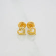Stud Earrings Heart Silhouette 0.8 g / in / 4 mm Yellow Gold 18K