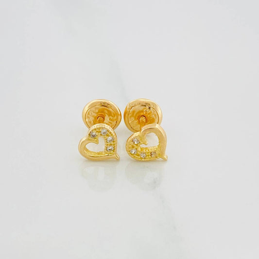 Topos Silueta Corazon 0.8 g / in / 4 mm Oro Amarillo 18K
