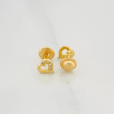 Stud Earrings Heart Silhouette 0.8 g / in / 4 mm Yellow Gold 18K