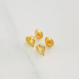 Stud Earrings Heart Silhouette 0.8 g / in / 4 mm Yellow Gold 18K