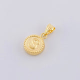 Dije Mate Letra S Bordeado 0.4g / 1/2 in Oro Amarillo 18K