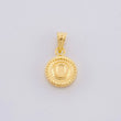 Pendant Matte Letter O Bordered 0.4g / 1/2 in Yellow Gold 18K