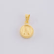 Dije Mate Letra N Bordeado 0.45g / 1/2 in Oro Amarillo 18K
