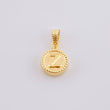 Pendant Matte Letter Z Bordered 0.45g / 1/2 in 18K Yellow Gold