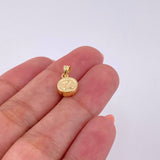 Pendant Matte Letter Z Bordered 0.45g / 1/2 in 18K Yellow Gold