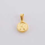 Dije Mate Letra K Bordeado 0.4g / 1/2 in Oro Amarillo 18K