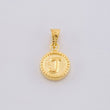 Dije Mate Letra J Bordeado 0.4g / 1/2 in Oro Amarillo 18K