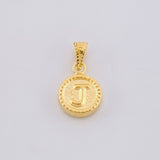 Dije Mate Letra J Bordeado 0.4g / 1/2 in Oro Amarillo 18K